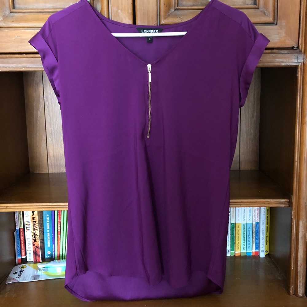 Express silky short sleeve shirt